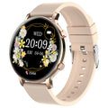 Black Bluetooth smartwatch with stainless steel strap showing call screen and health metrics