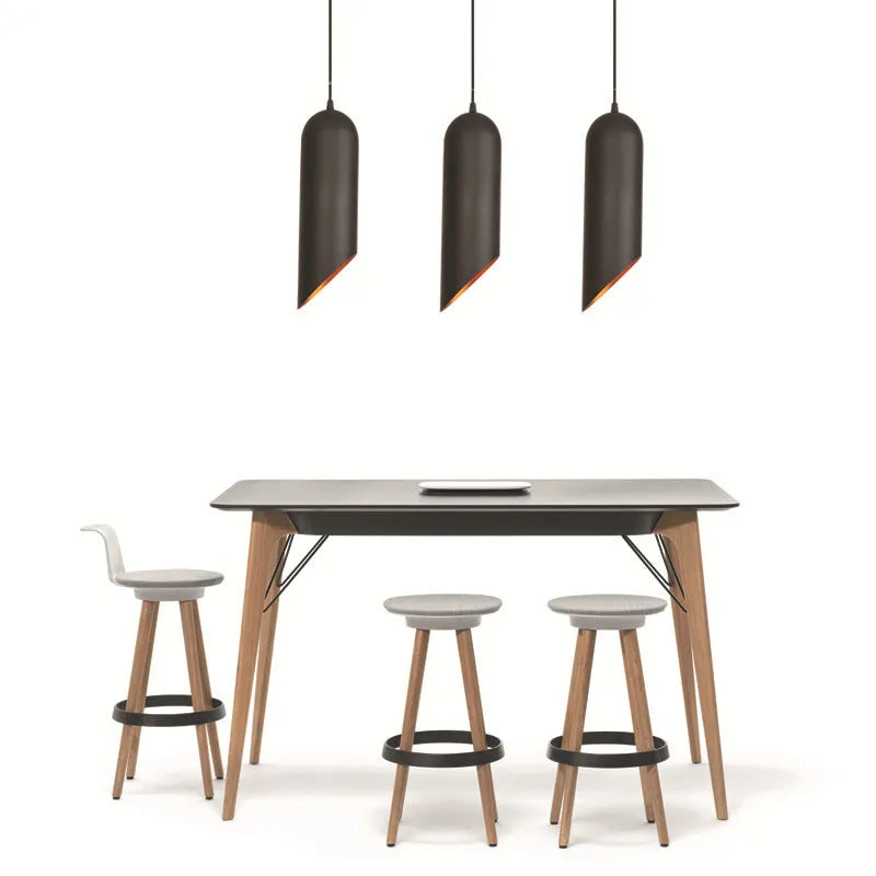 Retro iron art chandelier with industrial design and matte black finish