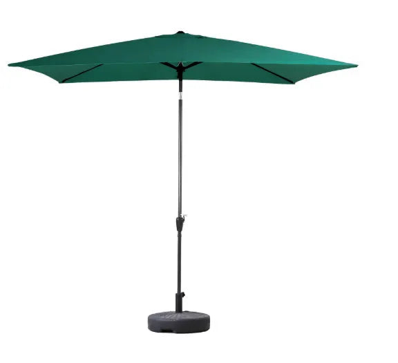 Outdoor garden balcony rainproof centre pole umbrella with tilt swing, khaki colour, 300x200cm canopy