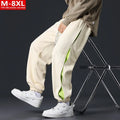 Men's cotton banded ankle pants with collage stitching detail in loose fit design
