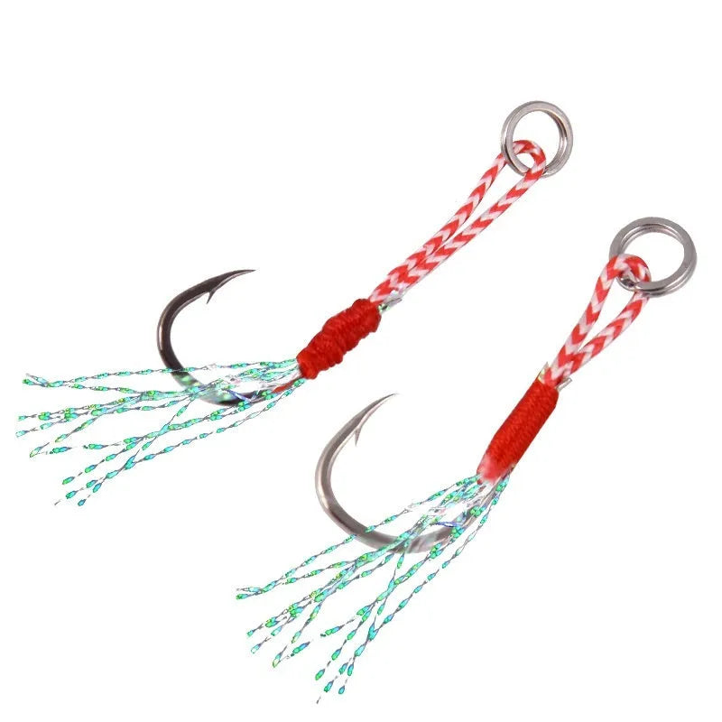 Bright wire iron plate fishing hooks in six sizes for boat and sea fishing applications