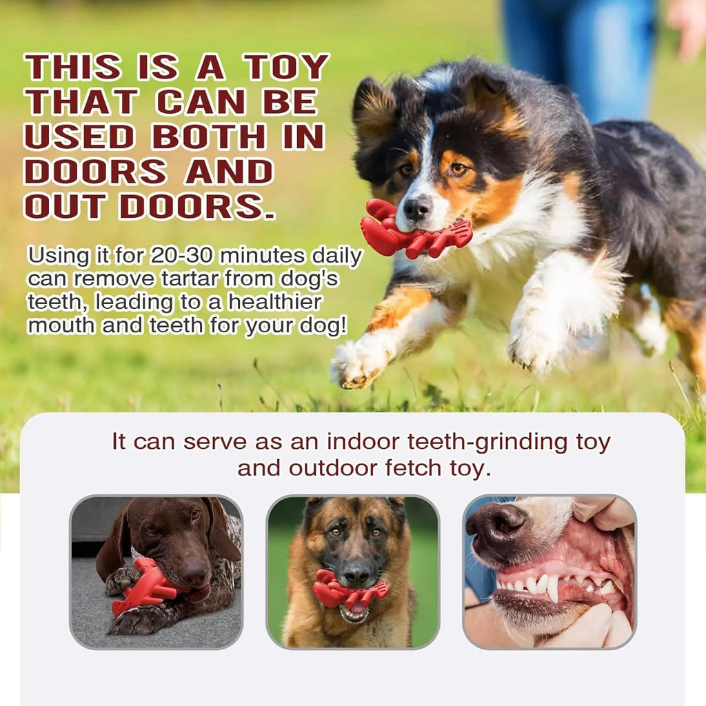 Red nylon dog chew toy for large breeds and aggressive chewers, measuring 170mm long.