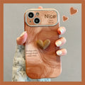 Large window veneer silicone phone case with three-dimensional relief craft, shockproof, in Gray and White colour