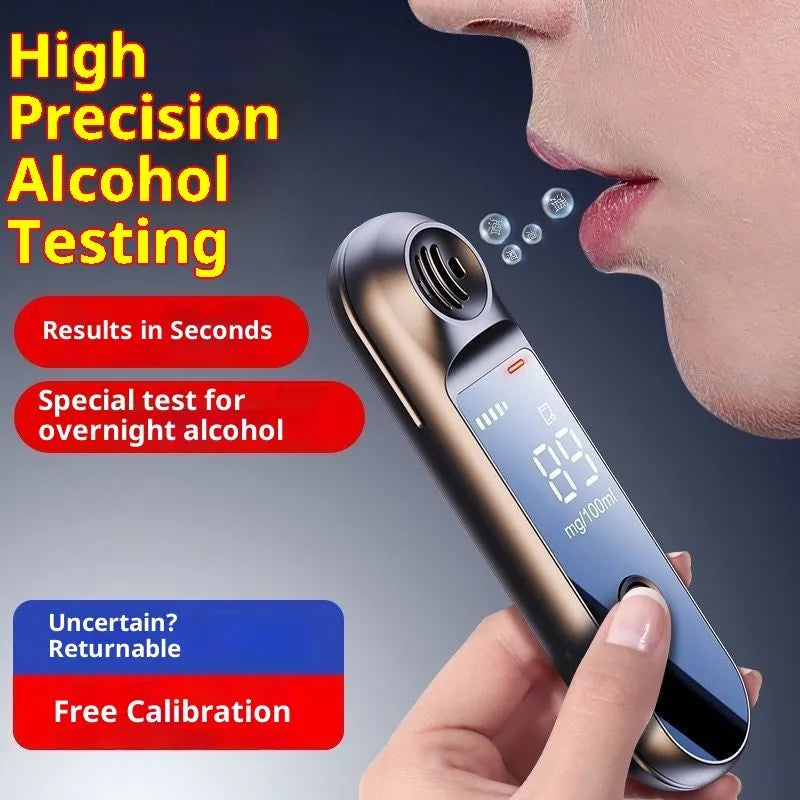 Small Wine 1100 alcohol breath tester with voice function and Type-C charging port