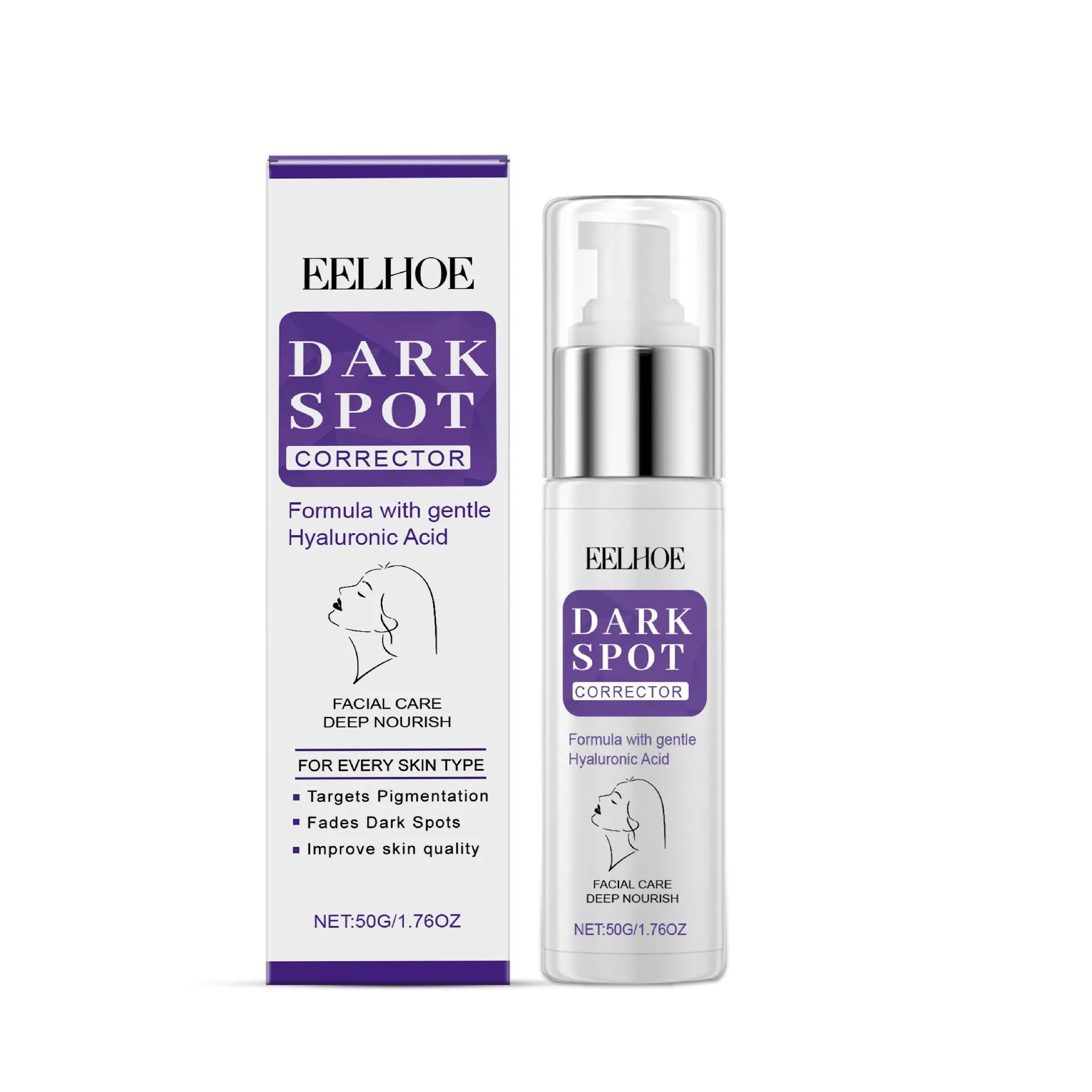 50g skin care cream tube measuring 3.5 x 13 cm for daily moisturising and pore refinement