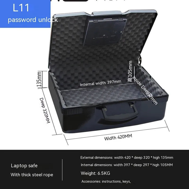Portable small password safe box with mechanical dial combination lock