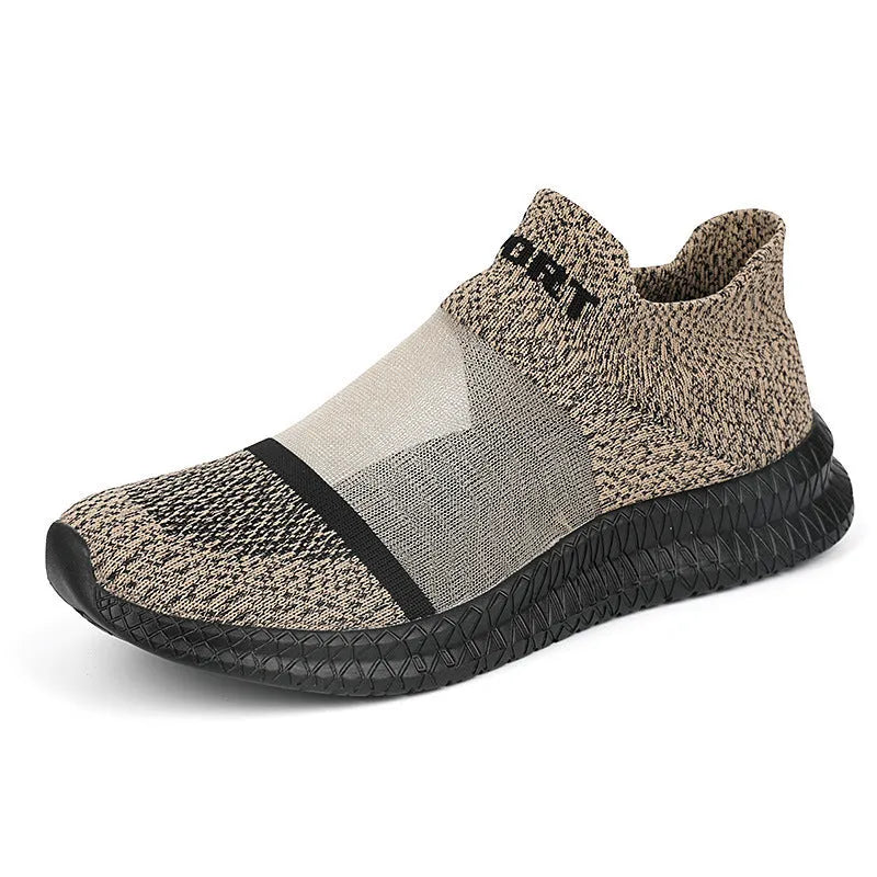 Woven sports sock shoes with Flyknit upper, lace closure, and MD sole in multiple colour options