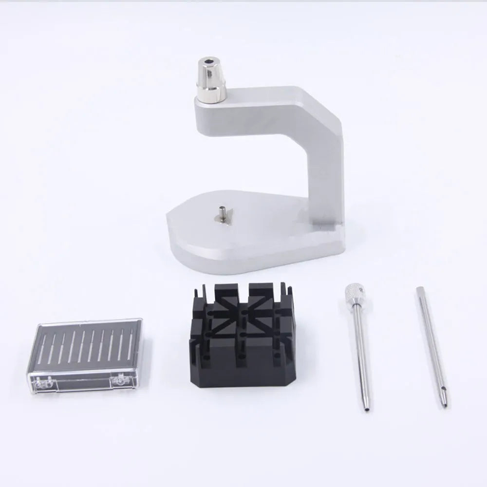 Silver tool steel press strap removal tool for watches, jewellery, glasses and electronics