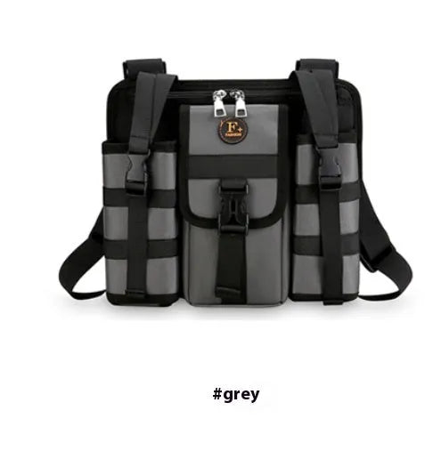 Men's waterproof Oxford cloth messenger bag in army green colour for outdoor sports