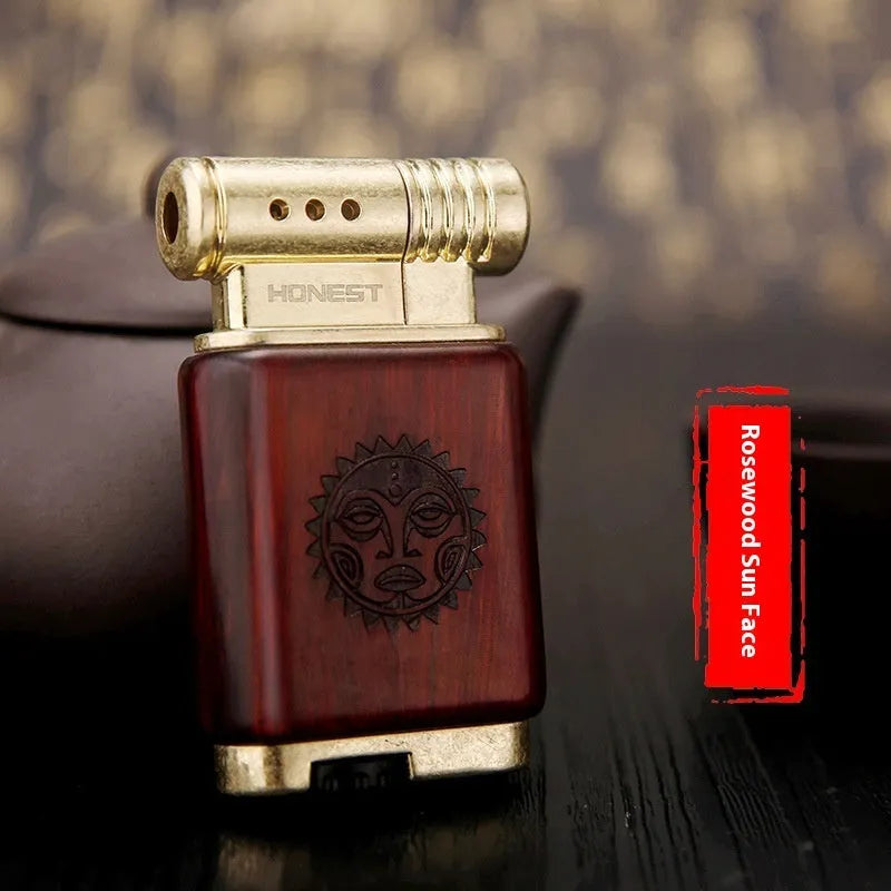 Metal ebony gas lighter in four decorative colour finishes for casual use and collection