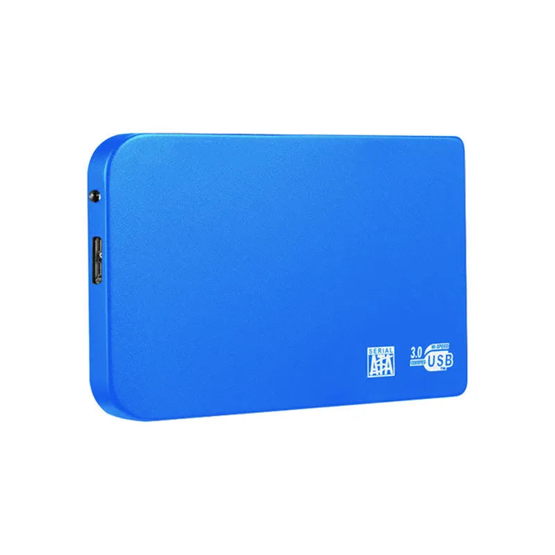 USB 3.0 external solid state drive with metal shell in black, blue, red, or silver