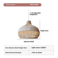 Rattan living room chandelier with Southeast Asian pastoral style, 60cm diameter