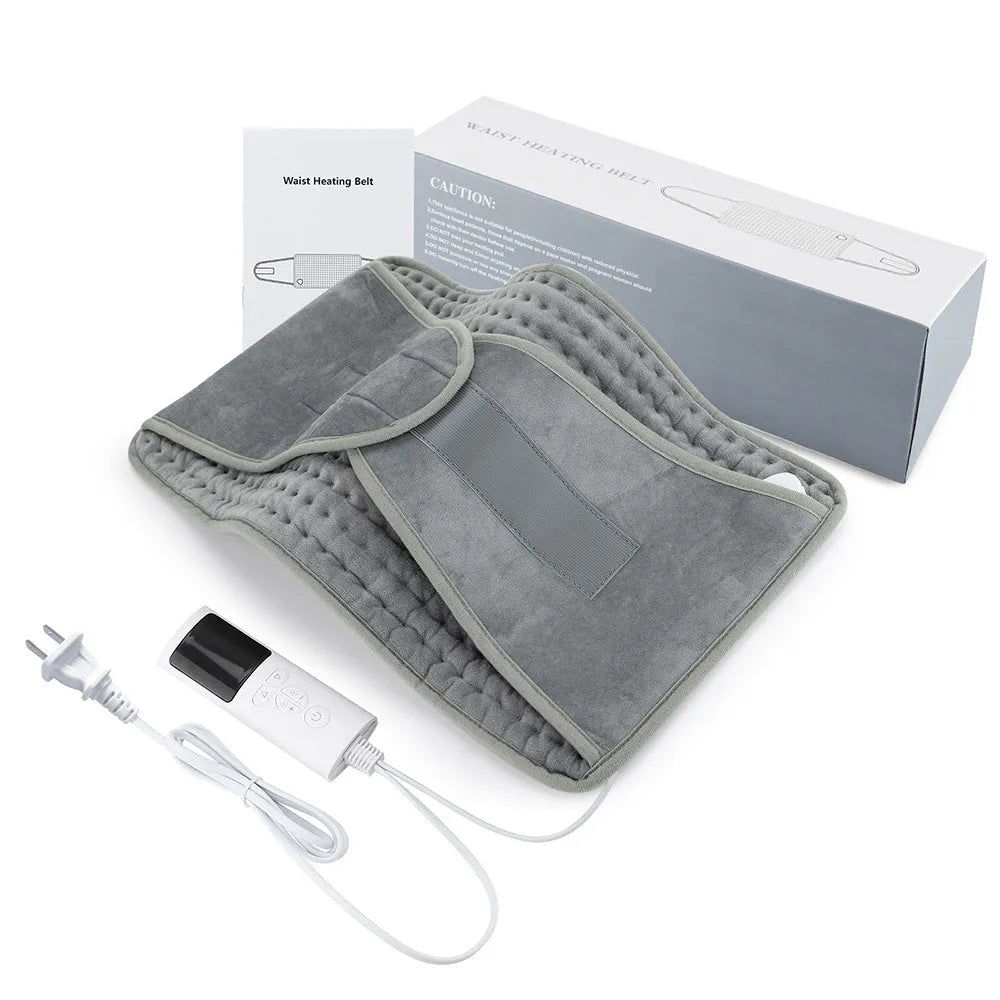 Gray multifunctional waist heating mat 30x125cm plug-in for single person use
