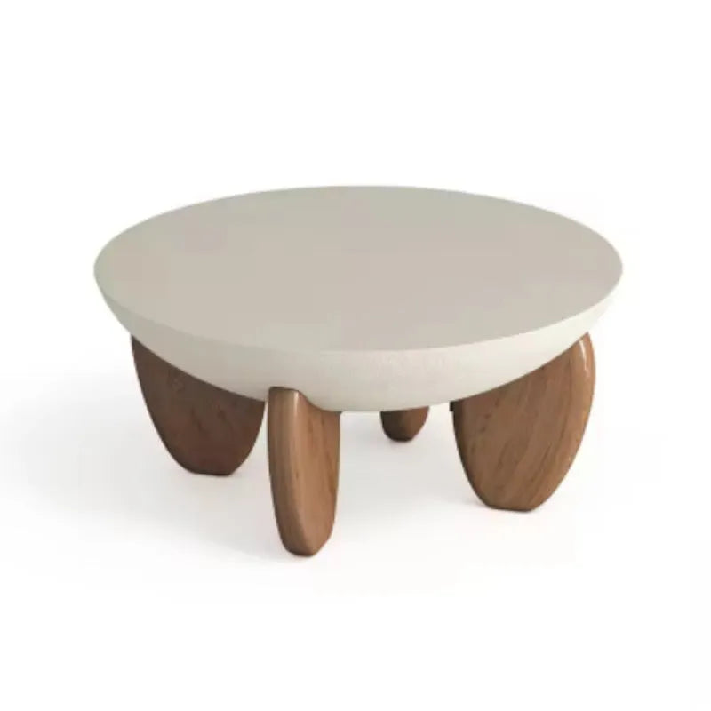 White solid wood adjustable height coffee table with storage compartment.