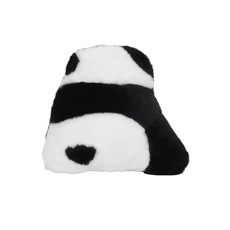 Panda pattern automotive lumbar support cushion with plush soft material in various colour options