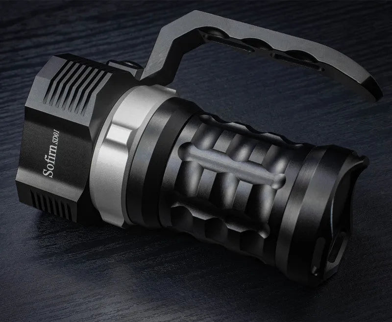 Aluminium alloy diving tube flashlight with 500 metre range for diving and outdoor use