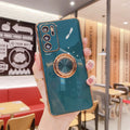 Huawei P40 Pro phone case with magnetic ring bracket in black TPU material