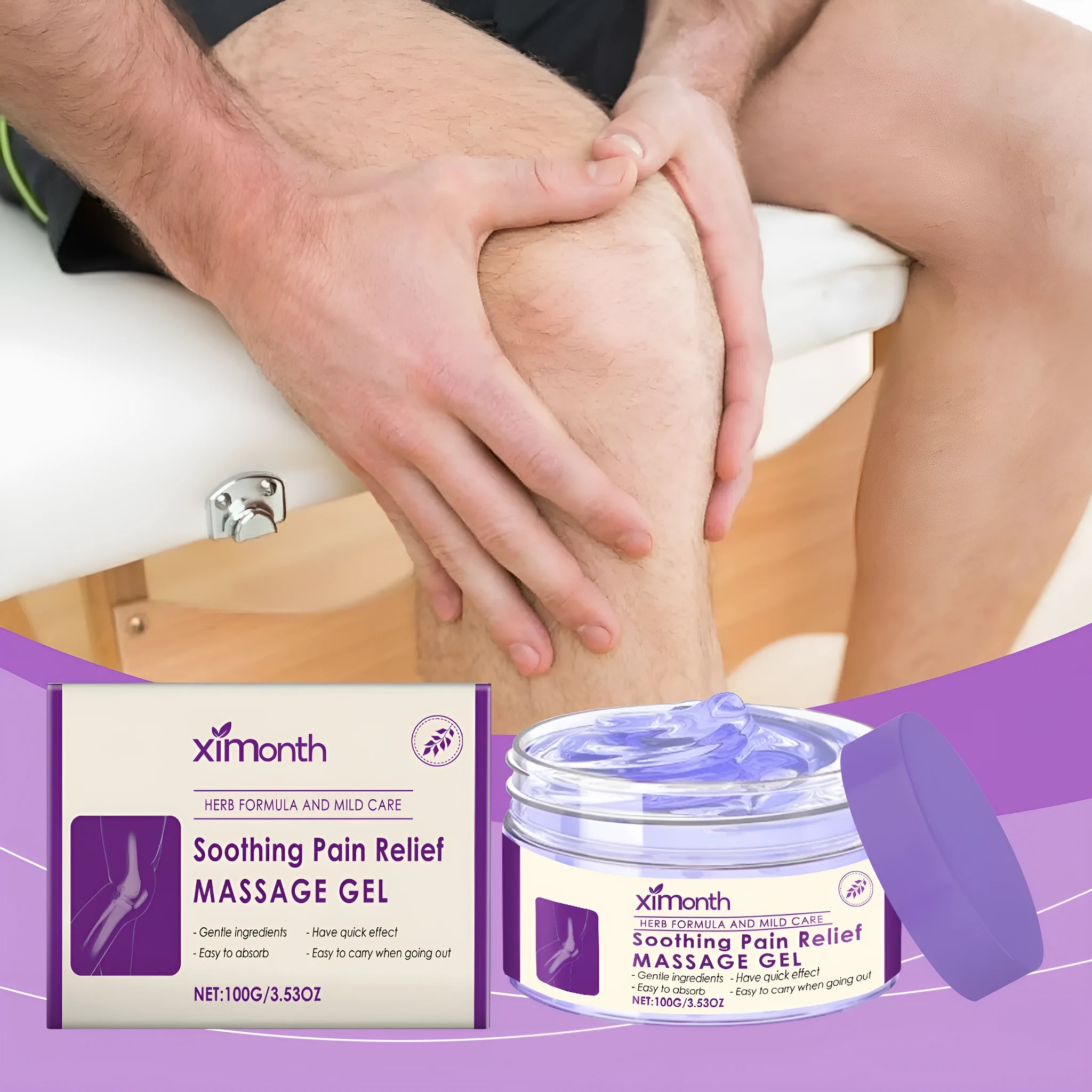 100g tube of joint and muscle massage gel for knee and elbow care