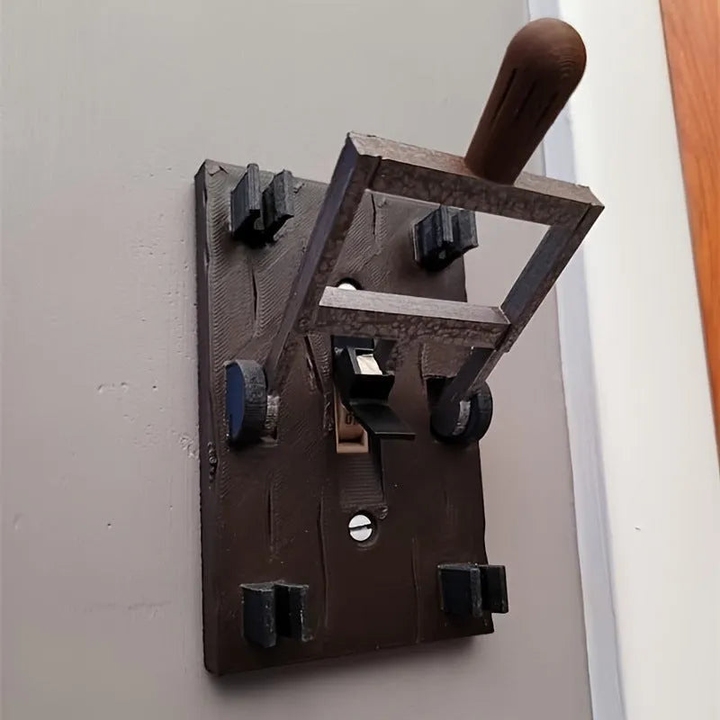 Retro decorative mechanical light switch with creative plate design for holiday decorations