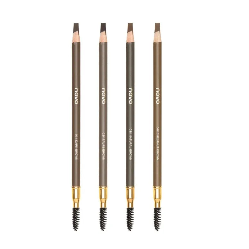Natural Shaping Machete smudge-proof double-ended eyebrow pencil with brush in dark brown shade