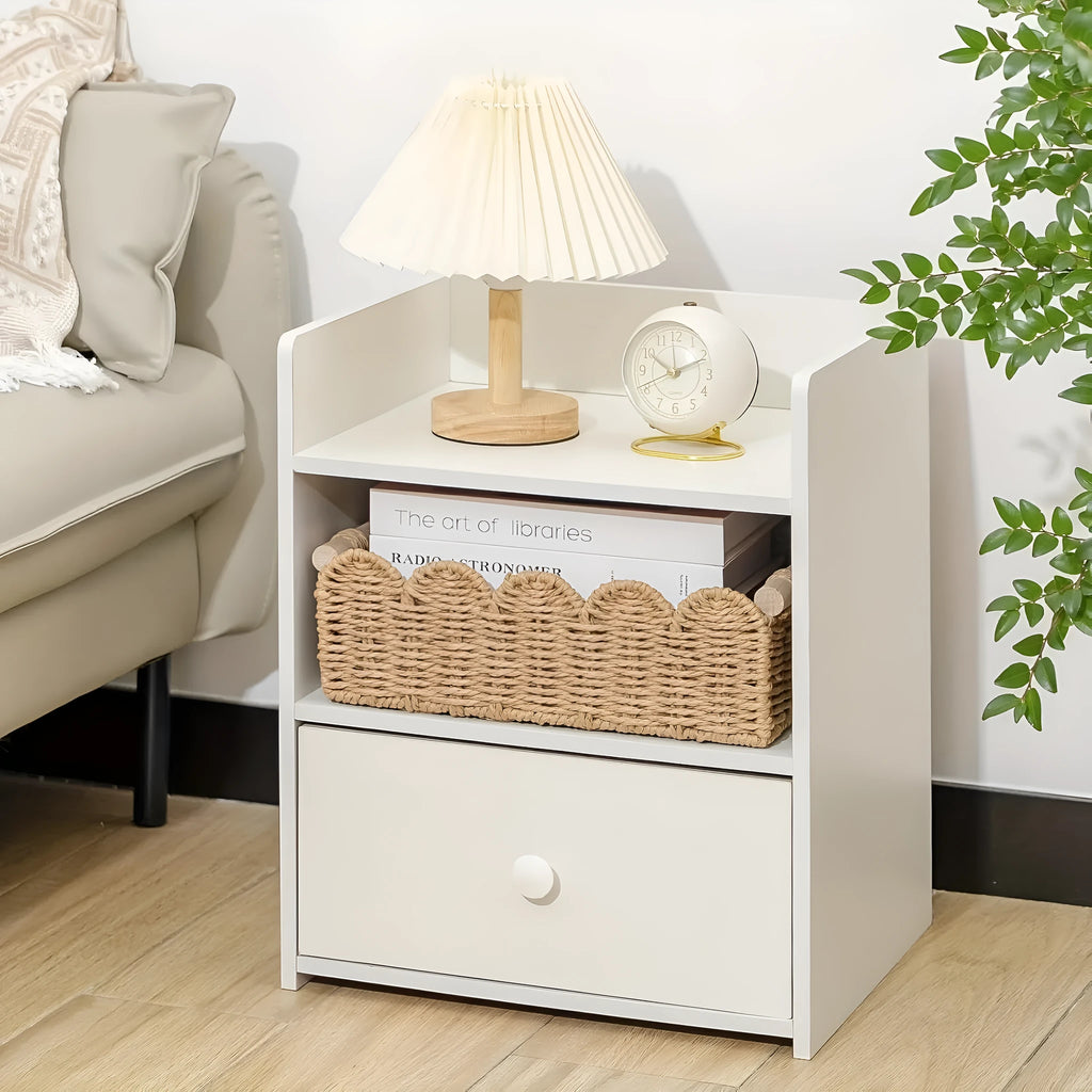 Paper woven rectangular storage basket in modern simple style for desktop organisation