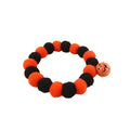 Orange halloween pumpkin cat collar with adjustable buckle and breakaway safety clasp