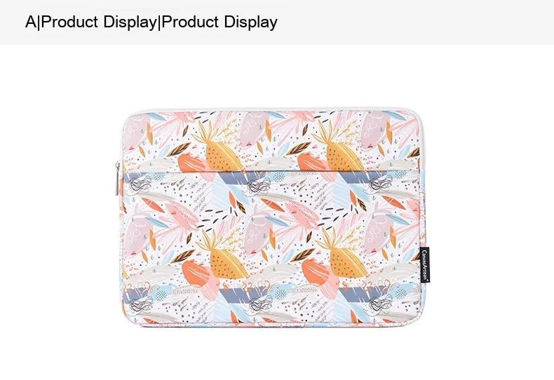 White waterproof PU leather 14 inch laptop inner bag with protective features