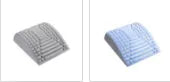 Blue back stretcher pillow for lumbar support with acupressure massage function