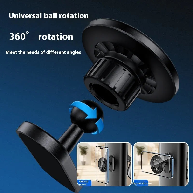 Double-sided magnetic outdoor photography bracket with plastic construction and universal clip