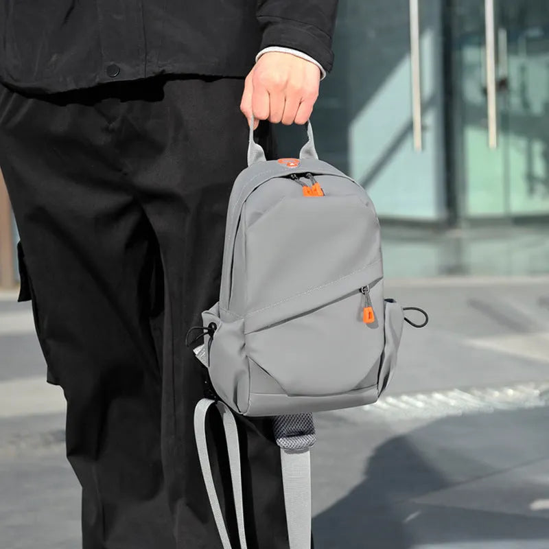 Mens black casual crossbody bag with single shoulder strap