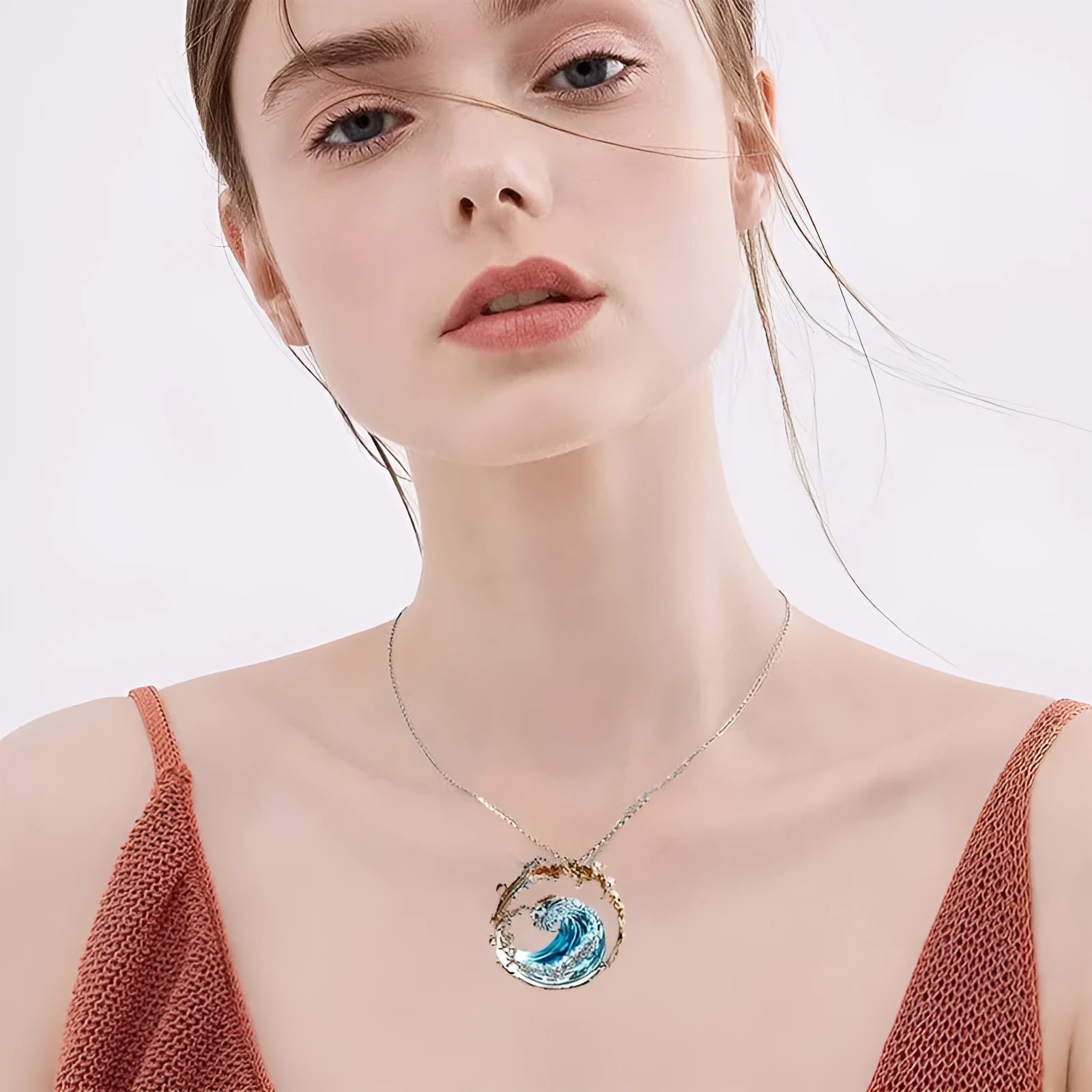 HAILANG ocean theme adjustable copper necklace with electroplated pendant on regular chain for women