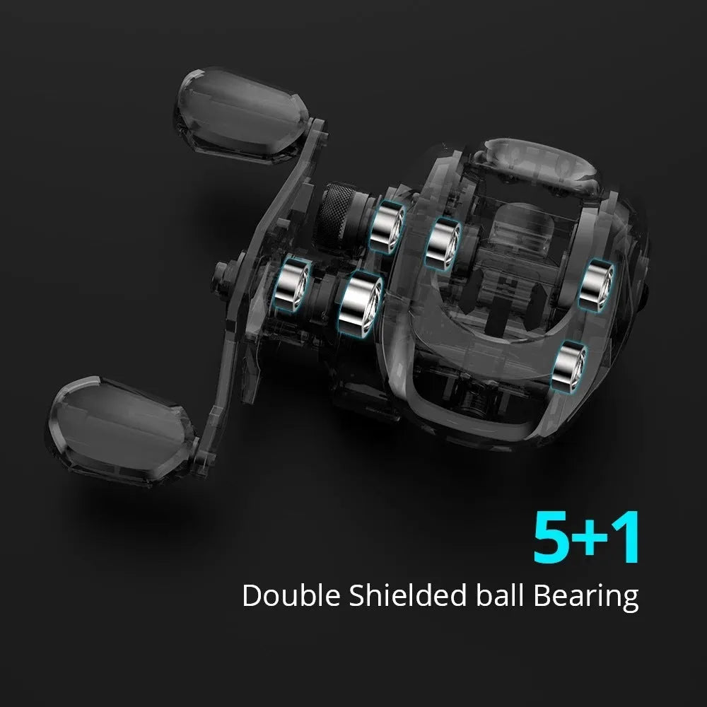 Drip wheel lure fishing rod rocking wheel line fishing reel showing left and right hand wheel orientation options