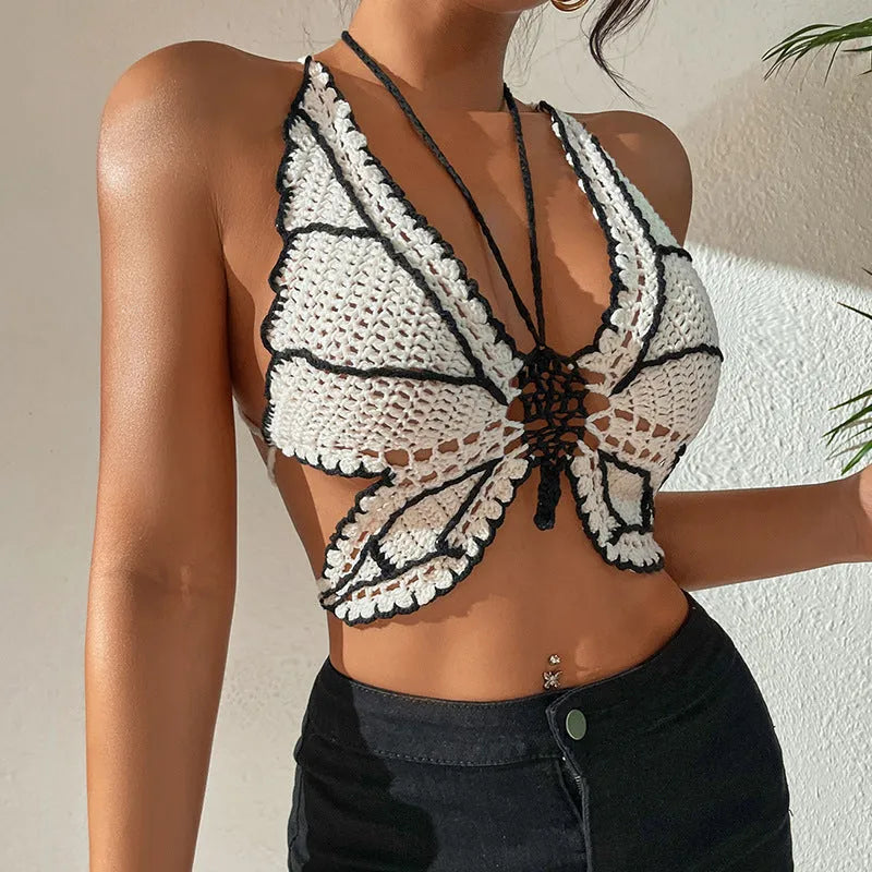 Women's black and white classic bikini swimsuit with free size design for swimming and sports