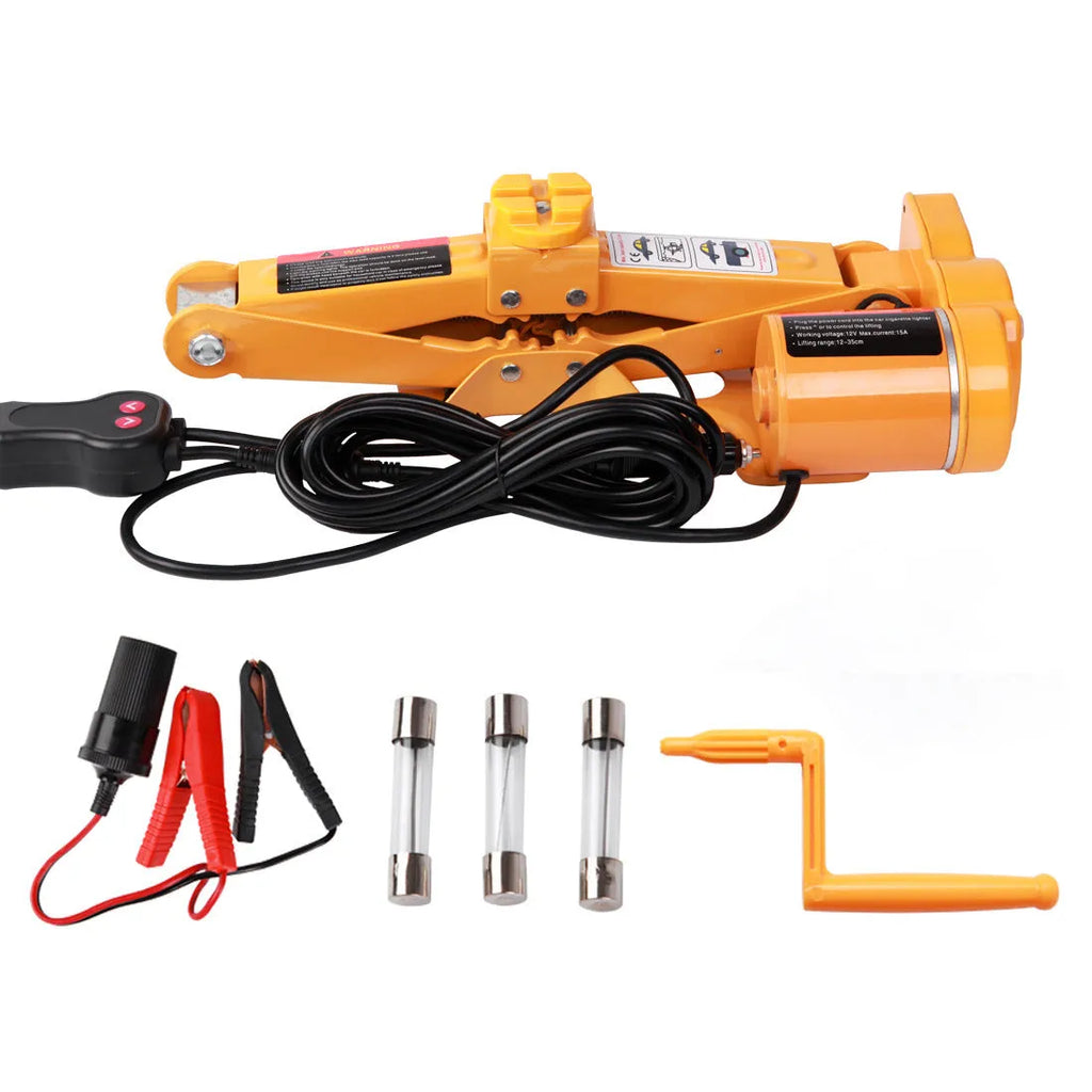 Vehicle electric jack kit with 2 tonne capacity and hydraulic lifting mechanism