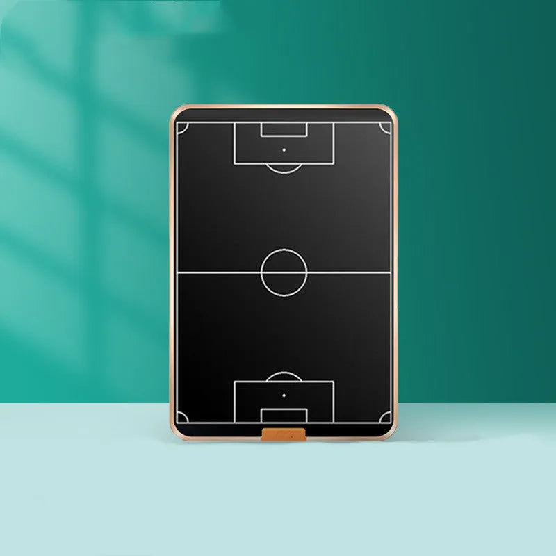 21 inch black football tactical board with LCD writing surface, ABS frame, stylus and USB cable, 458.8 x 309.8 x 9.85 mm