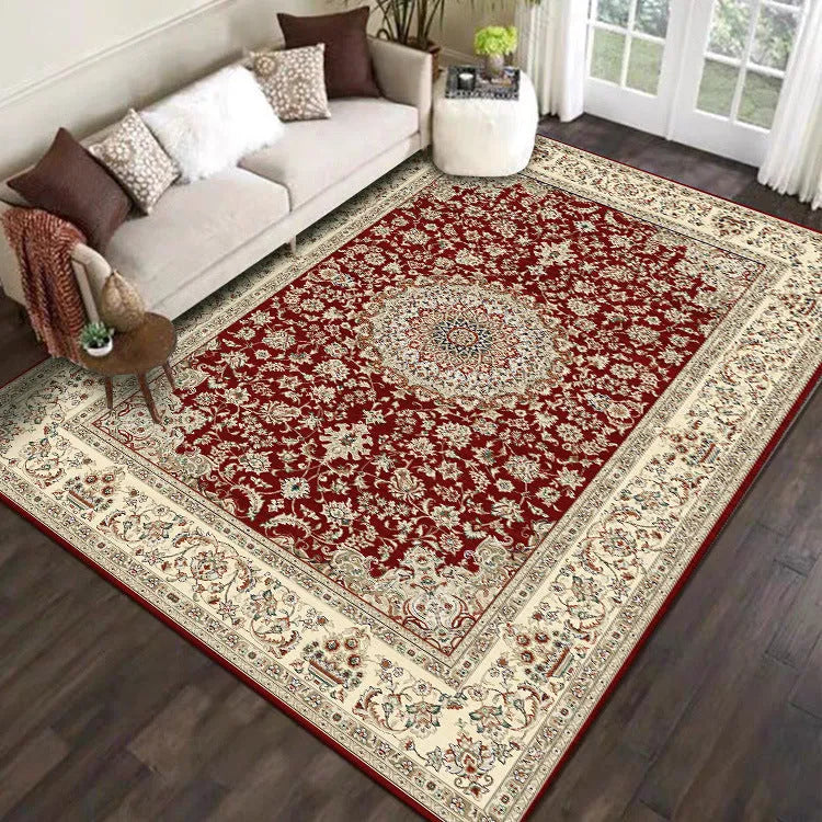 American washed polyester square carpet in Bohemian 63 pattern for living room floor