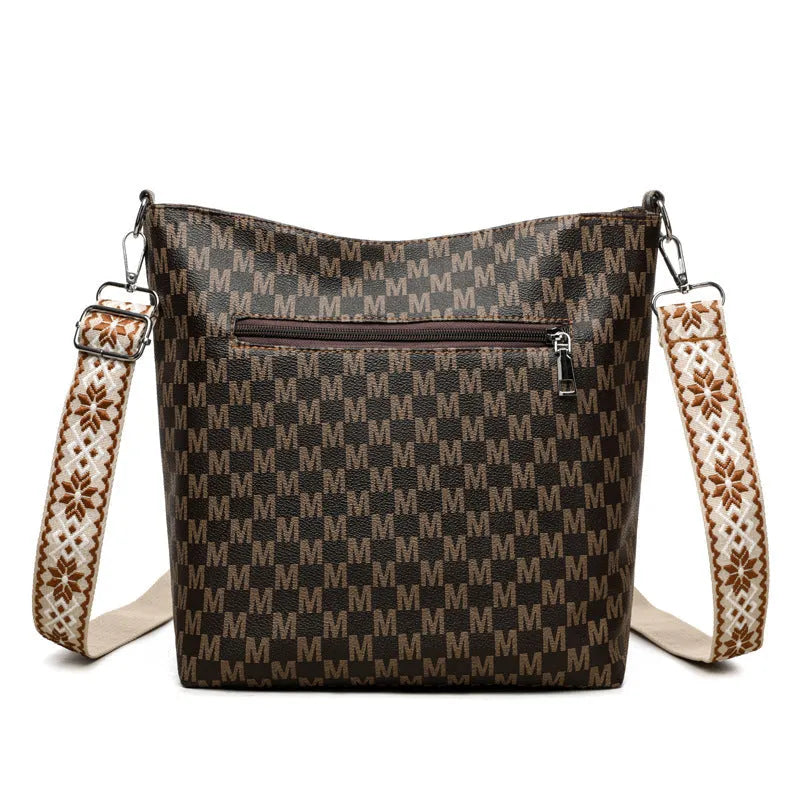 PU leather retro shoulder bag with dumpling shape design in black, brown or white colours