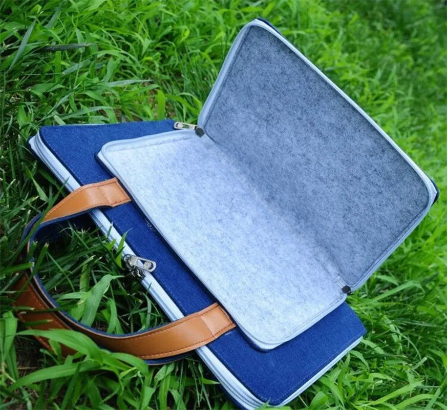 Felt laptop bag 14 inch 28x38cm handheld computer bag with colour matching and zip