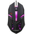 Black 104-key backlight gaming keyboard and mouse combo with ABS plastic construction