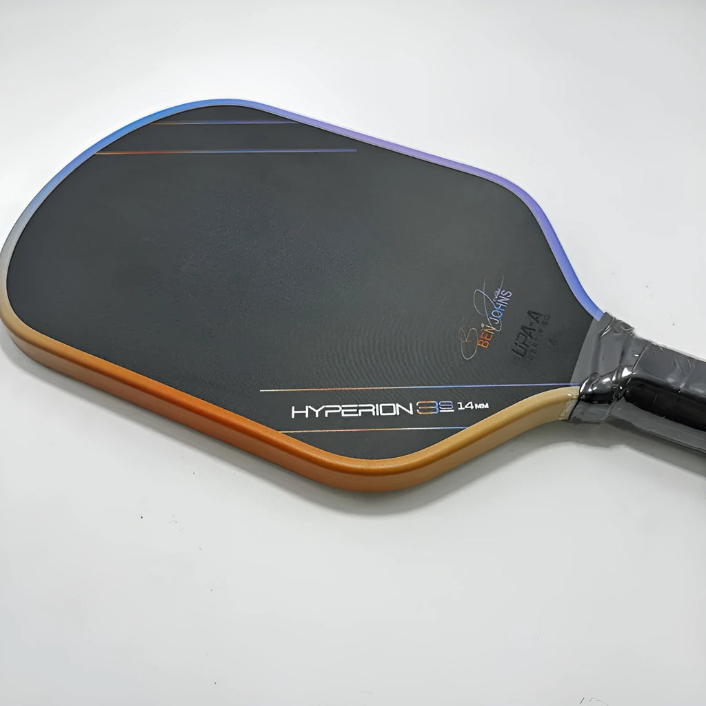 Aurora Multicolor Hyperion 3S pickleball racket with carbon fibre matte finish.