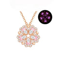 S999 silver heart pendant clavicle chain necklace with rose gold finish and cross chain, 40+5cm.