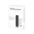 Black LED dimmer wireless RF switch 12-24V 8A RGB controller with remote control, 150x125x23mm
