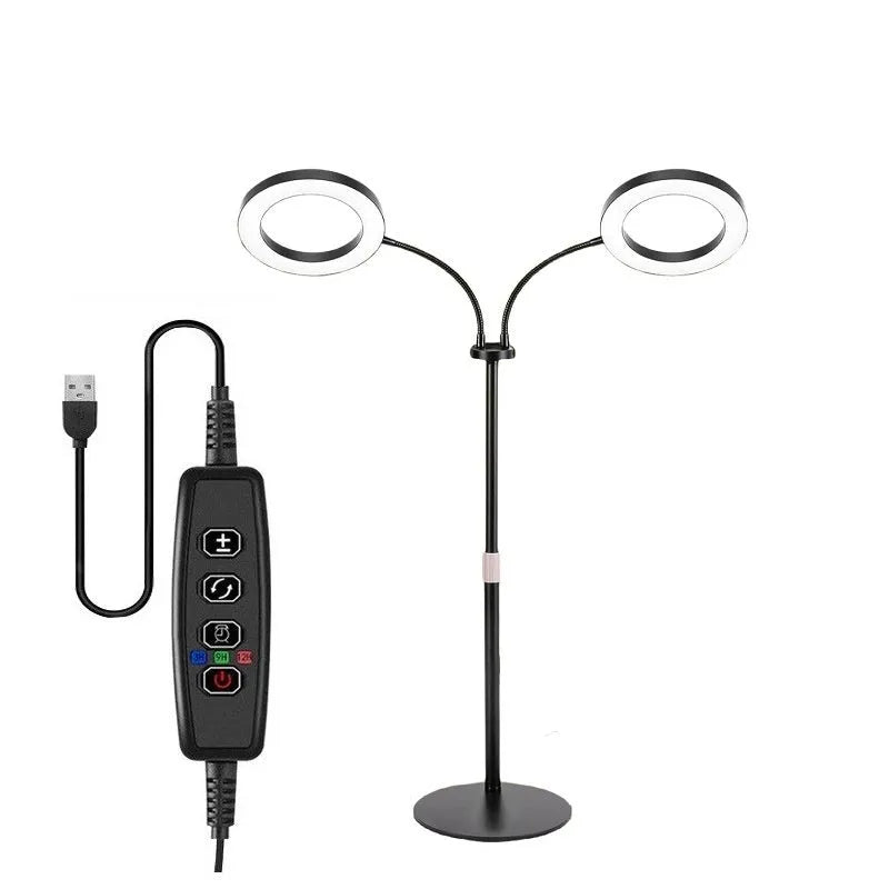 6-inch angel ring retractable floor plant grow light with aluminium alloy shell and LED illumination
