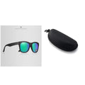 Thickened polarised sunglasses with TAC lenses on a PC frame for UV protection.