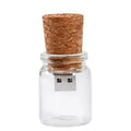 Wooden drift bottle shaped USB flash drive in chocolate colour with graphic customisation option