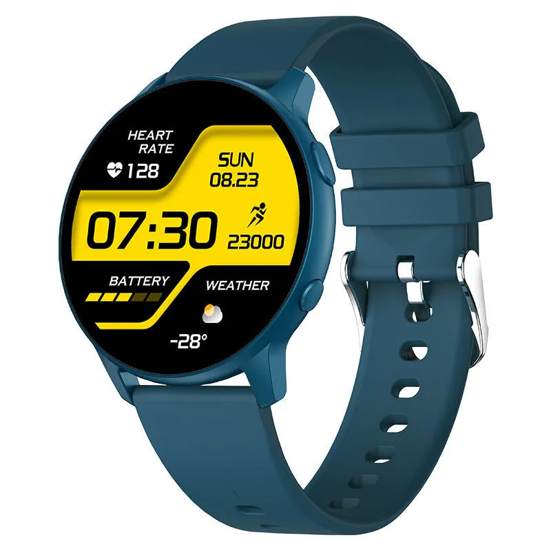 Sports step movement remote control camera watch with 1.28 inch screen, silicone strap, and USB 2.0 charging
