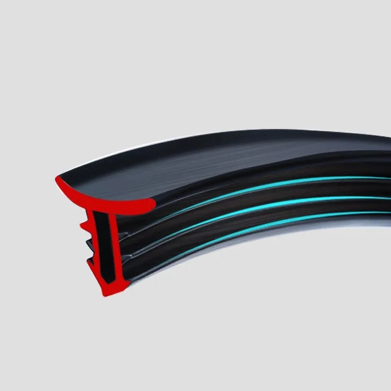 Silicone dashboard soundproof seal strip for Outlander with integrated card slots, 1.6 metres long.