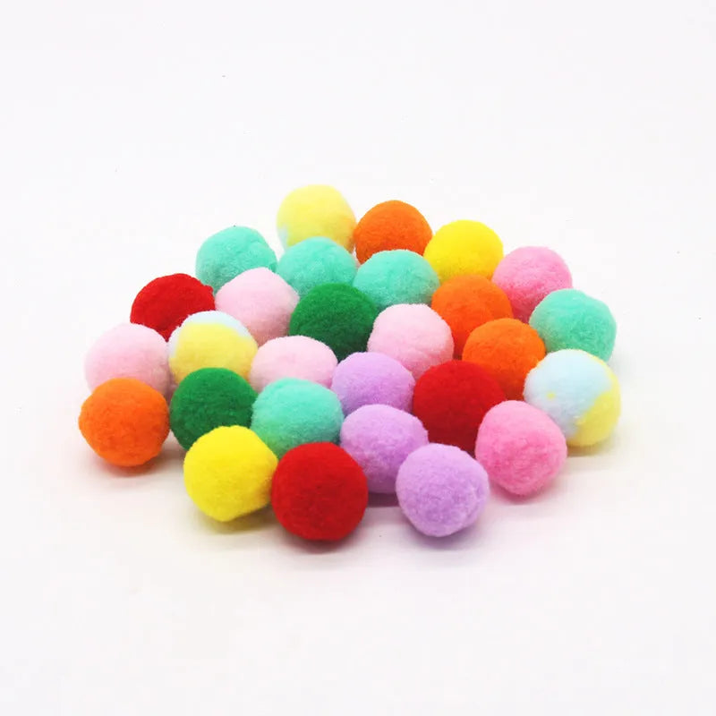 Pet toy launching gun with soft plush yarn balls for interactive dog play