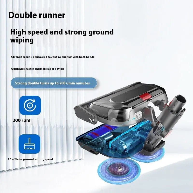 Electric mop head floor brush accessory for vacuum cleaner with 50W power and three-in-one function