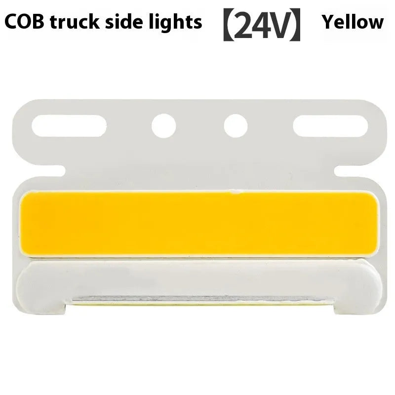Waterproof aluminium COB LED truck side light for 12V and 24V commercial vehicles.